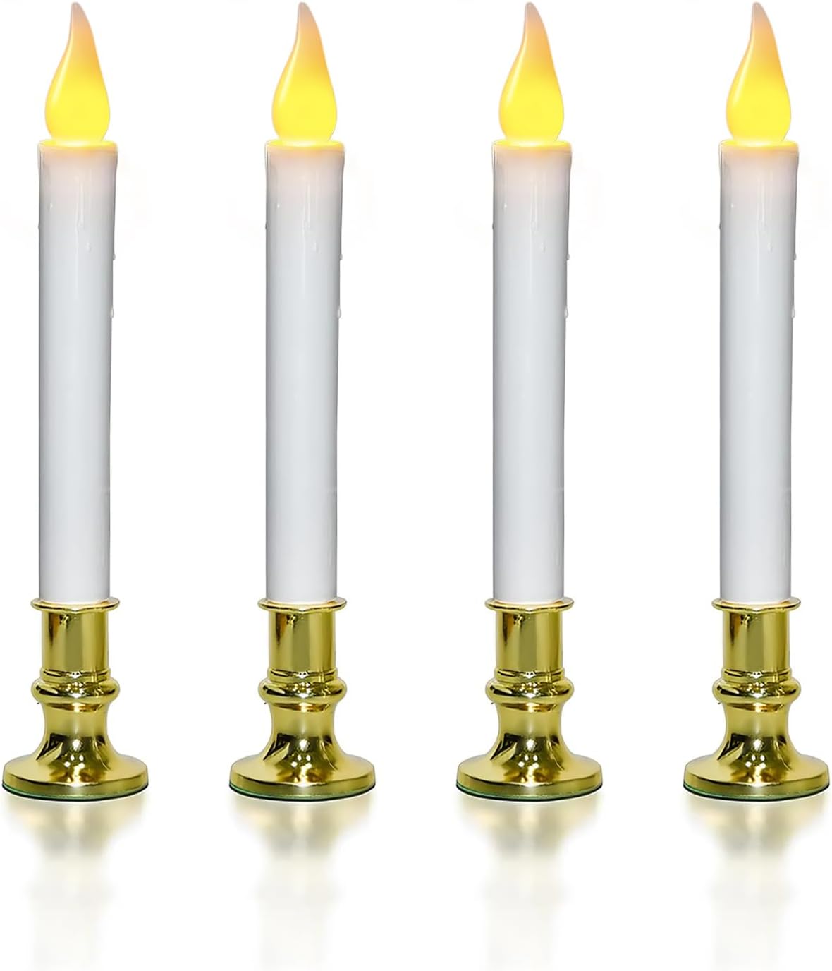 Window Candles Battery Operated with 6H On/18H Off Timer, 4PK