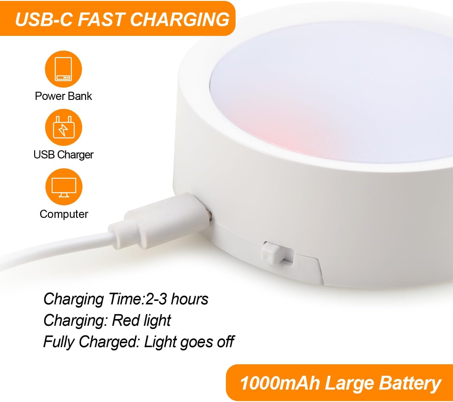 DAMI Under Cabinet Lighting with Remote Control, Rechargeable Battery Operated Wireless Shelf Lights, Under Cabinet