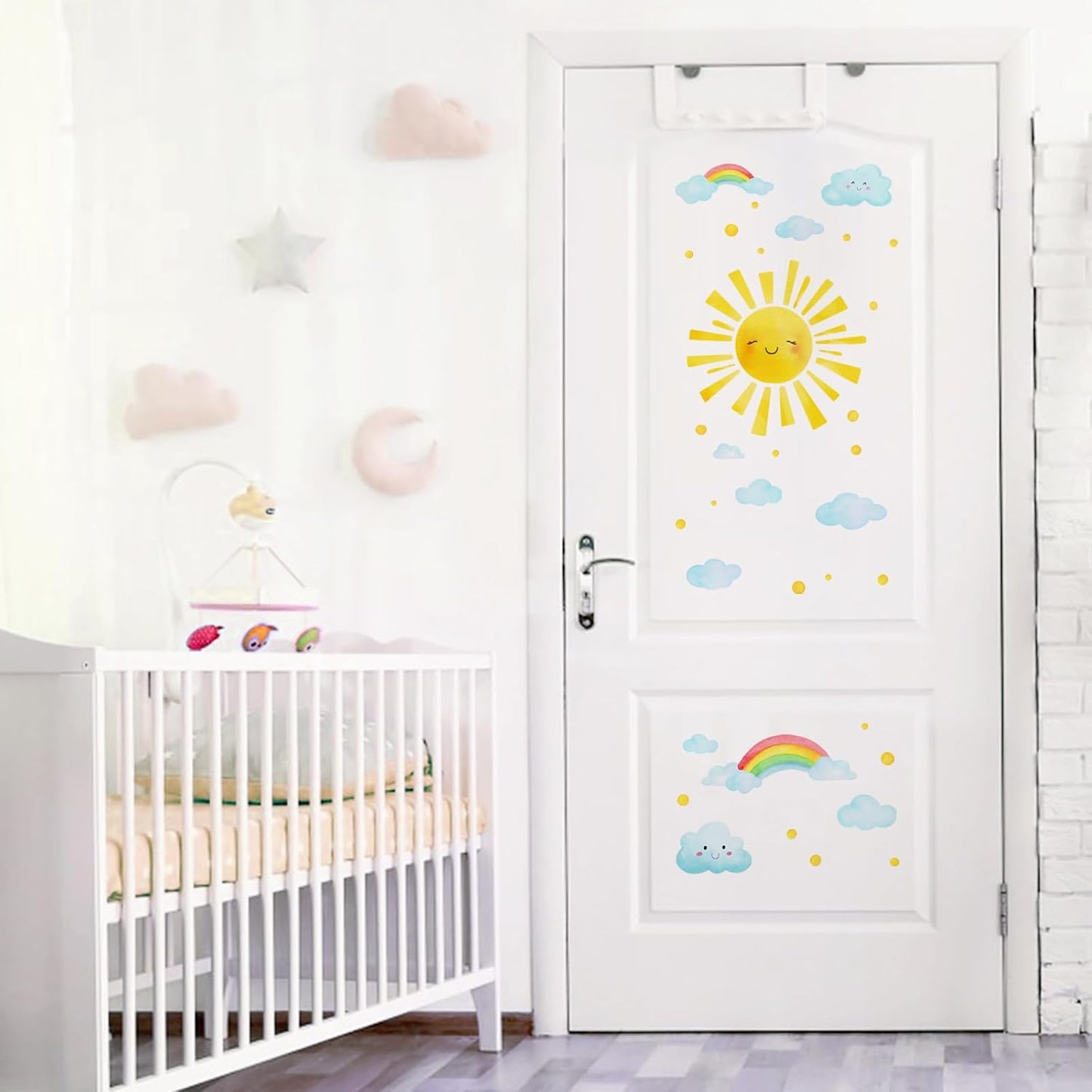 Watercolor Smile Wall Decals Stickers / Sun