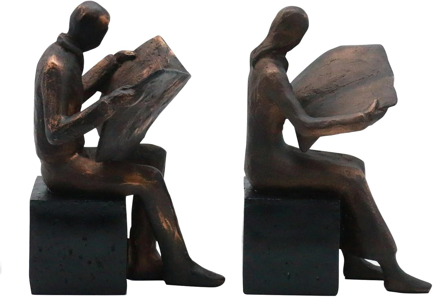 Copper Newspaper Decorative Bookends / Readers