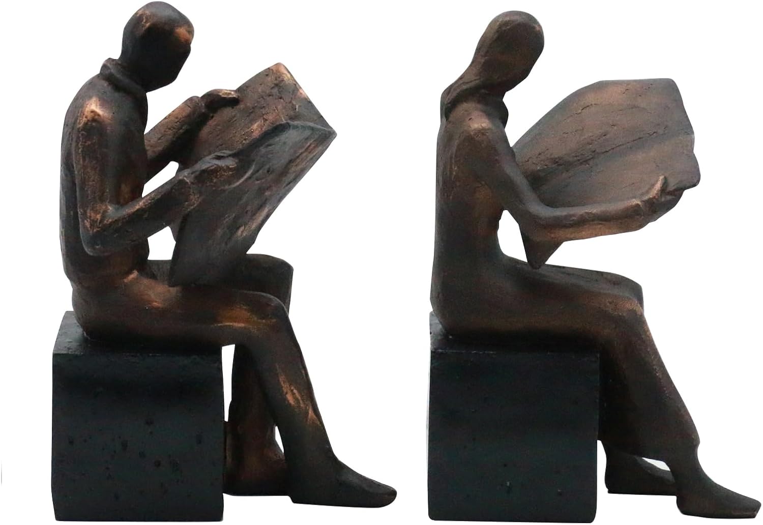 Copper Newspaper Decorative Bookends / Readers