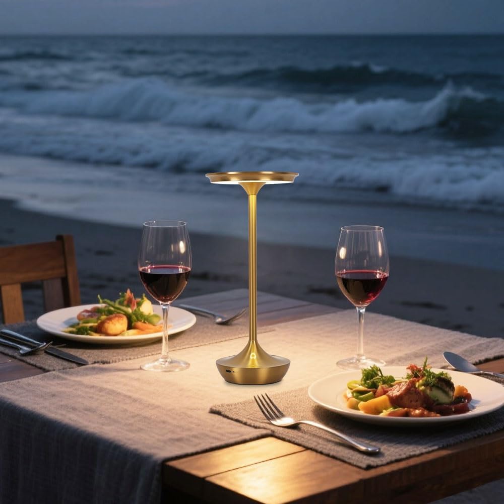 EJQ Rechargeable Cordless Table Lamp, 6000mAh Battery Operated LED Table Lights Outdoor Portable Touch Dimmable Table