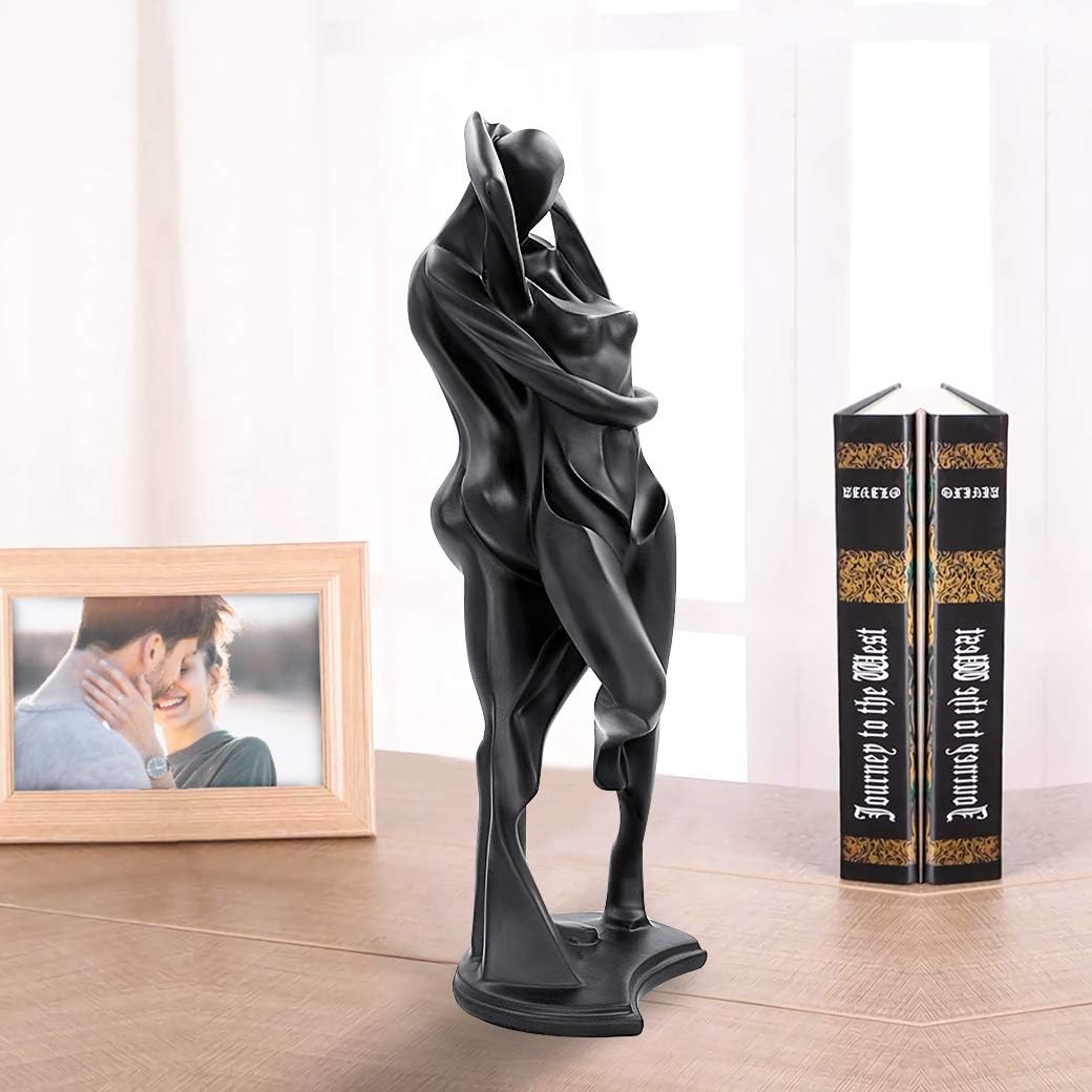 Anniversary Wedding Statue Abstract Ornament Figurine Home & Office / Black, Passionate
