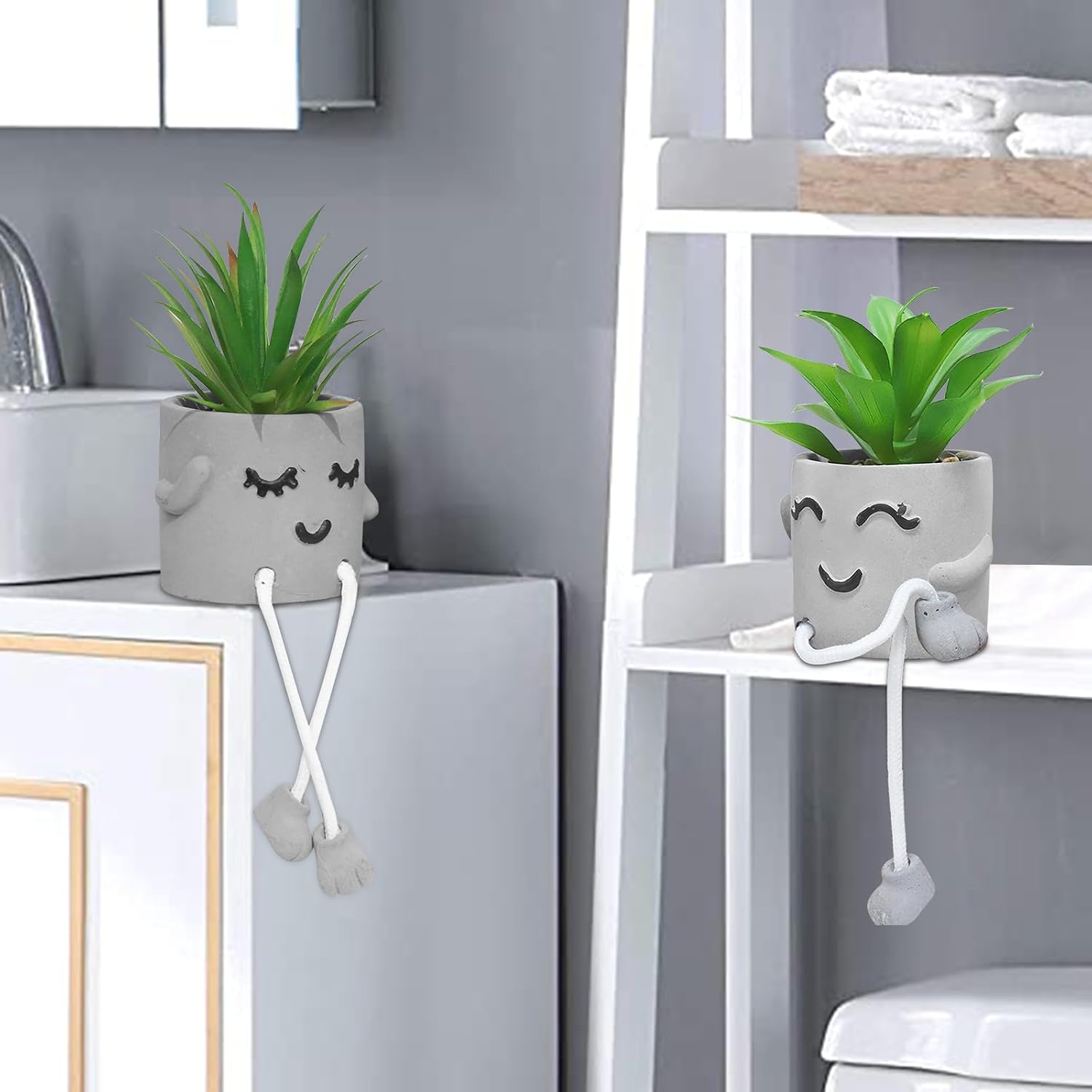 Potted Mini Fake Plants for Desk Decor / Set/b / Set of 2