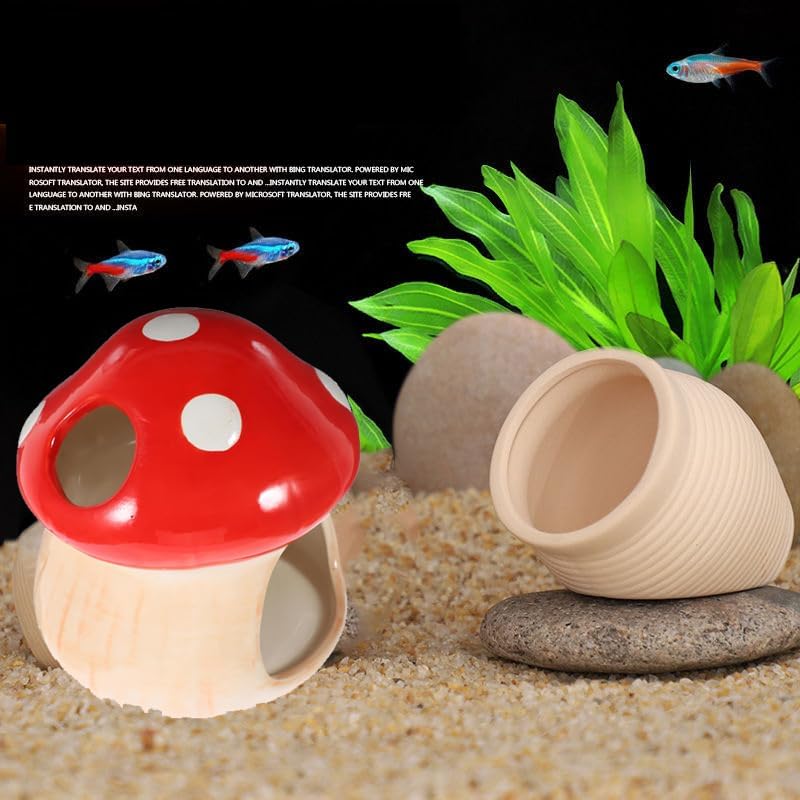 Ceramic Fish Tank Decor / Red