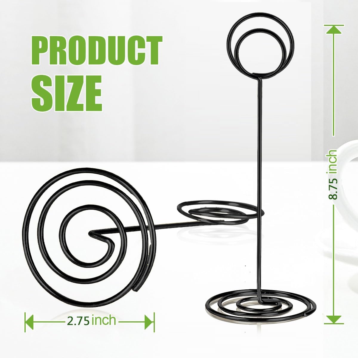24 Pack 8.75 inch Table Number Holders, Simple Sign Stand Place Card Holder, Delicate Name Reusable Picture Memo Note