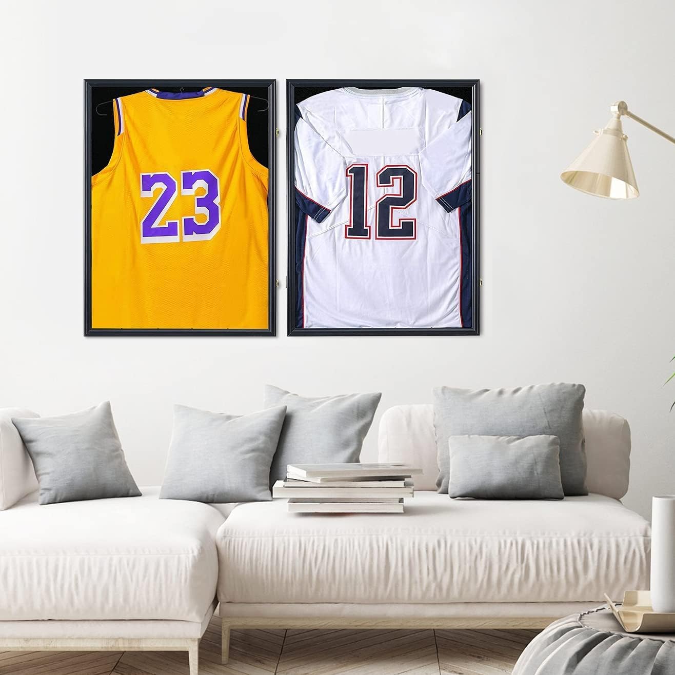 Sports Jersey Frame Display case for 2XL Football Jersey Display，2PC | Jersey Shadow Box for Baseball Basketball