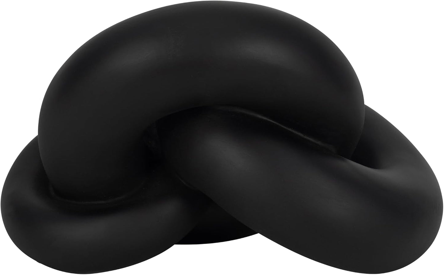 Resin Knot Sculpture / 7.0" H / Black