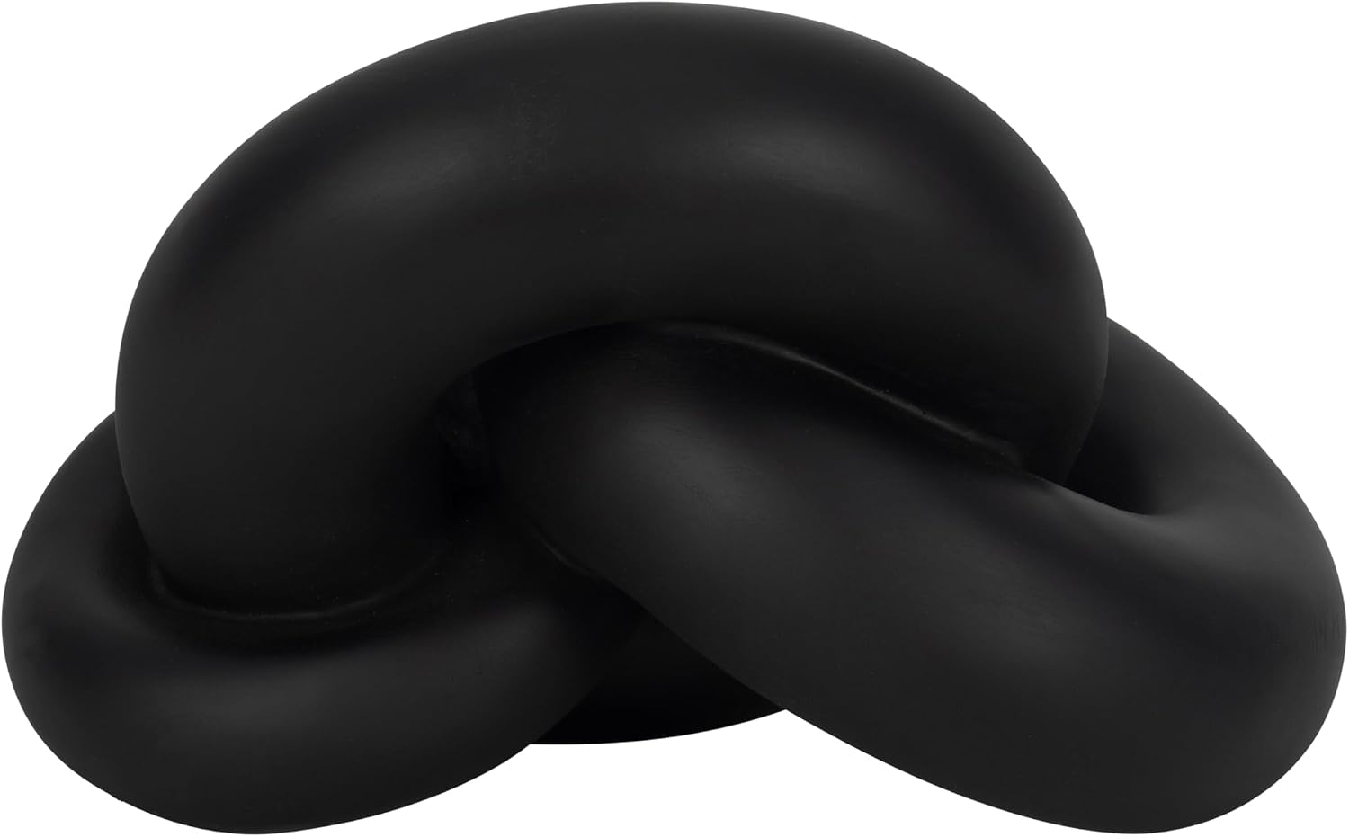 Resin Knot Sculpture / 7.0" H / Black