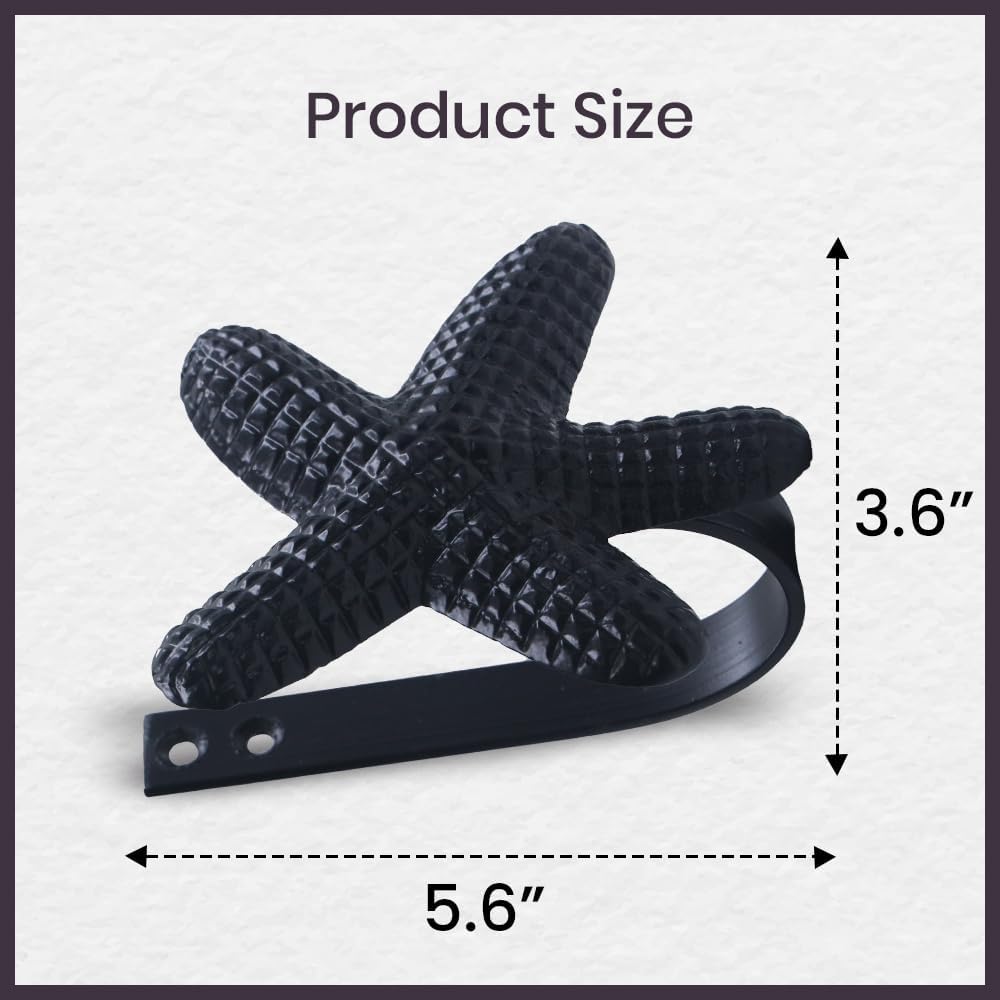 The Metal Magician Metal Nautical Starfish Curtain Holdback & Curtain Holder for Home, Bedroom & Office (Starfish