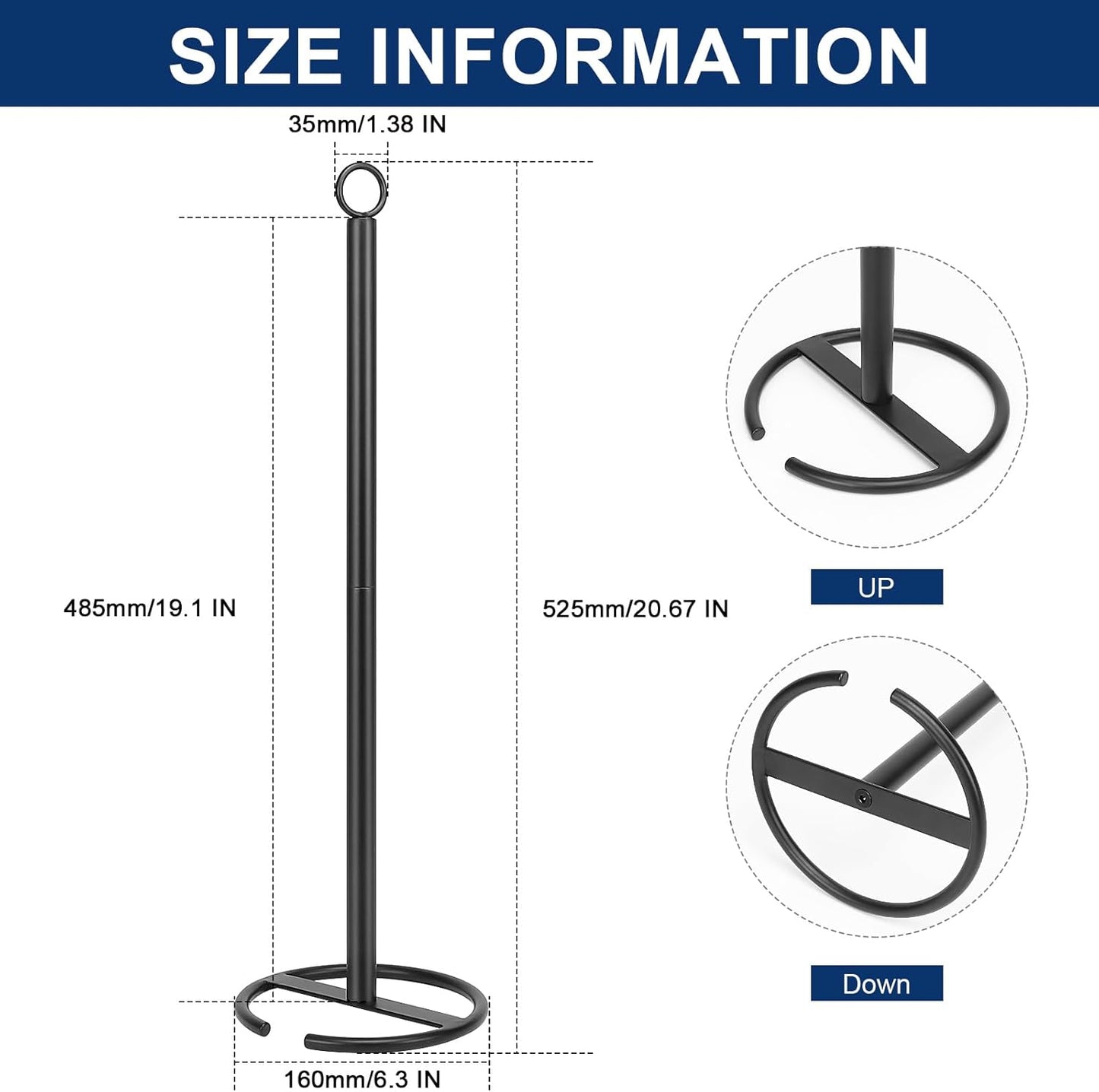 NearMoon Bath Toilet Paper Holder Stand, Freestanding Tissue Paper Storage with Reserve, Space Toilet 4 Rolls Holder