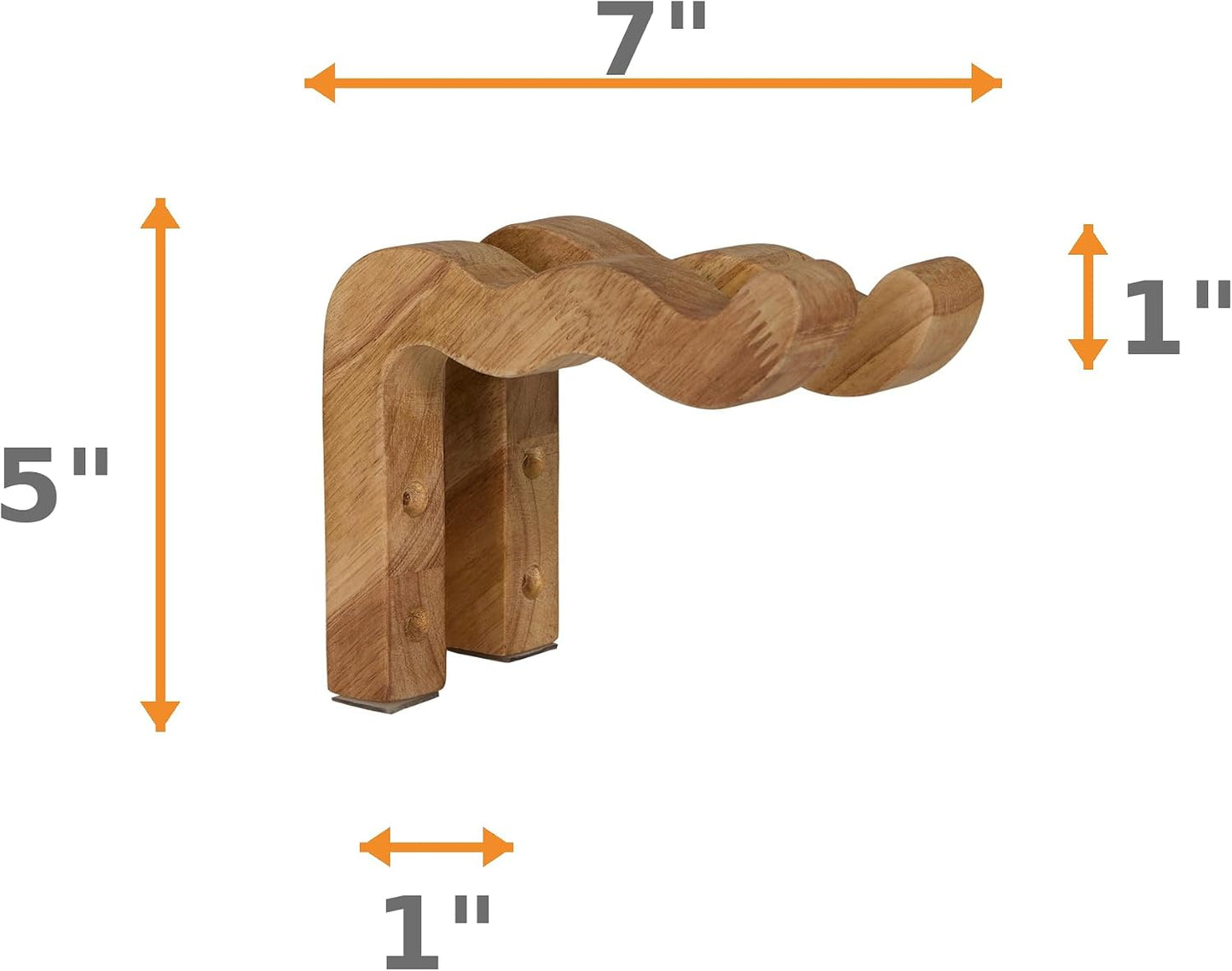 Backyard Expressions Decorative Acacia Wood Plant Hanger Hook / Wave