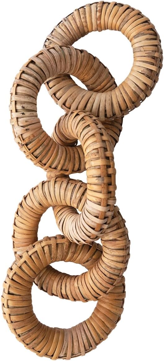 Rattan Wrapped Mango Wood Chain