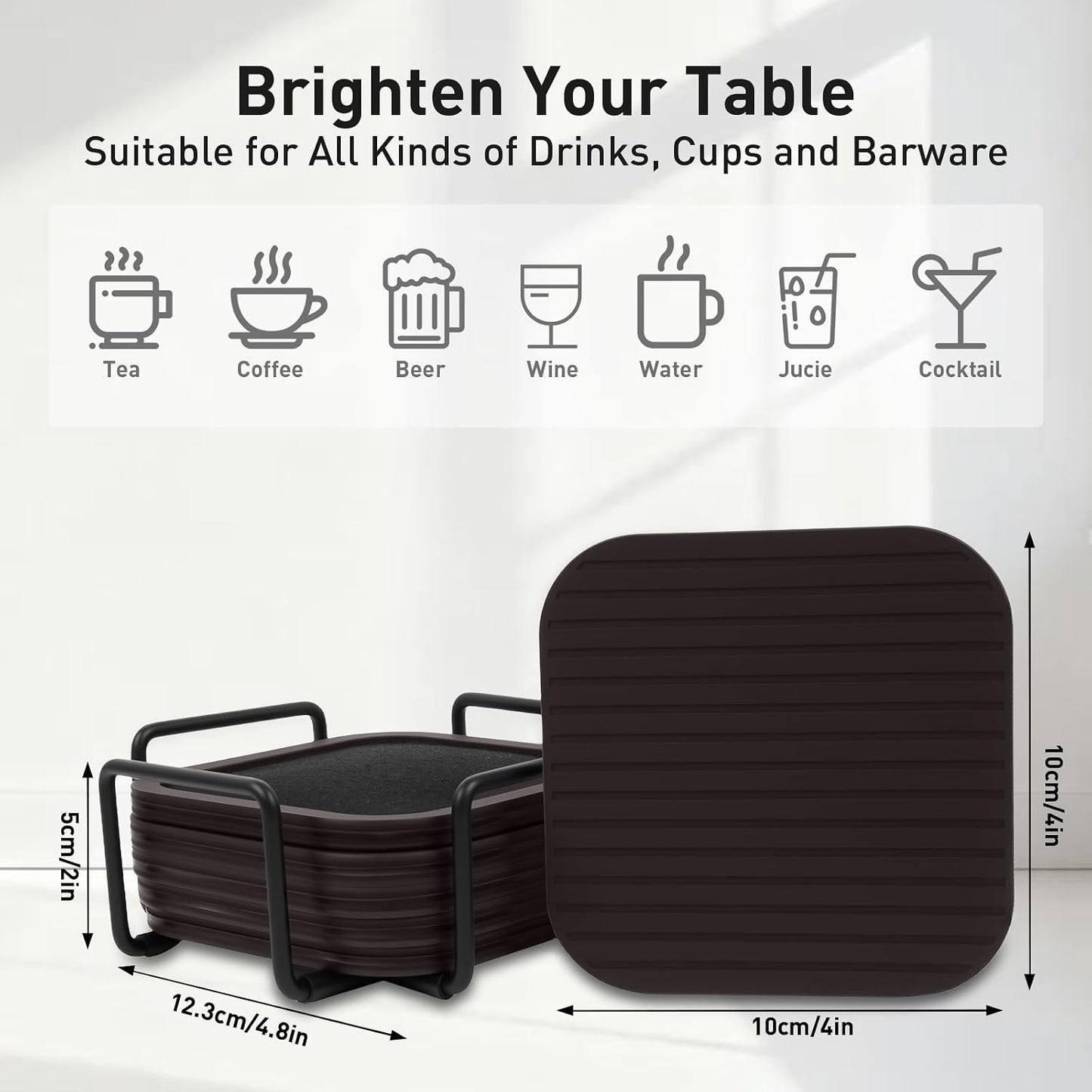 Holder / Silicone Cup Mat / Coffee Bean / Small