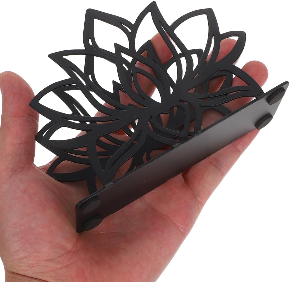 Wrought Iron Lotus Flower Napkin Holder Decorative Metal Napkin Stand