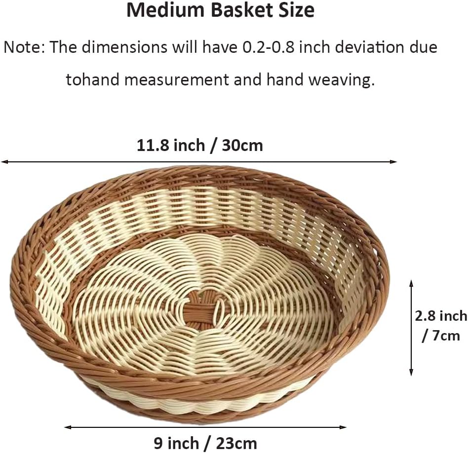 Woven Egg Baskets / Bicolor / Medium / Set of 2