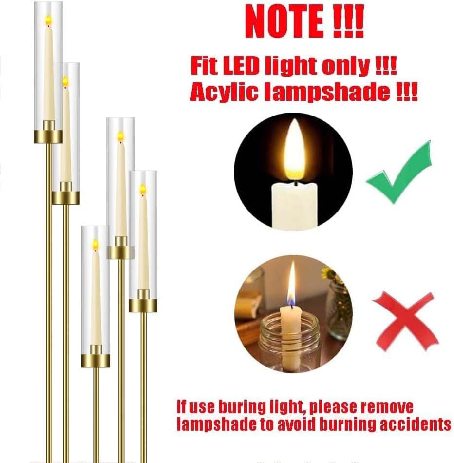 42.5in Gold Candelabra Centerpieces for Tables Candlestick Holders Decor Wedding Centerpiece Table Decorations 5 arm