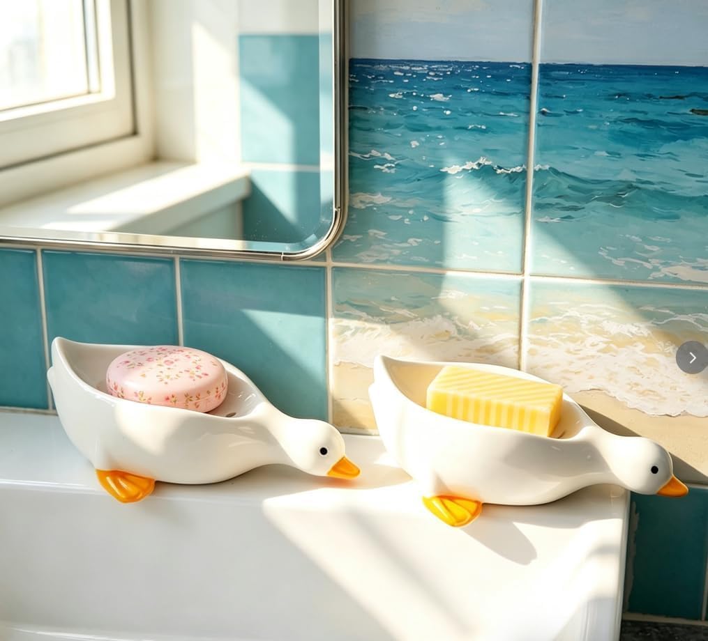 Self-Draining Soap Holder for Sink and Shower