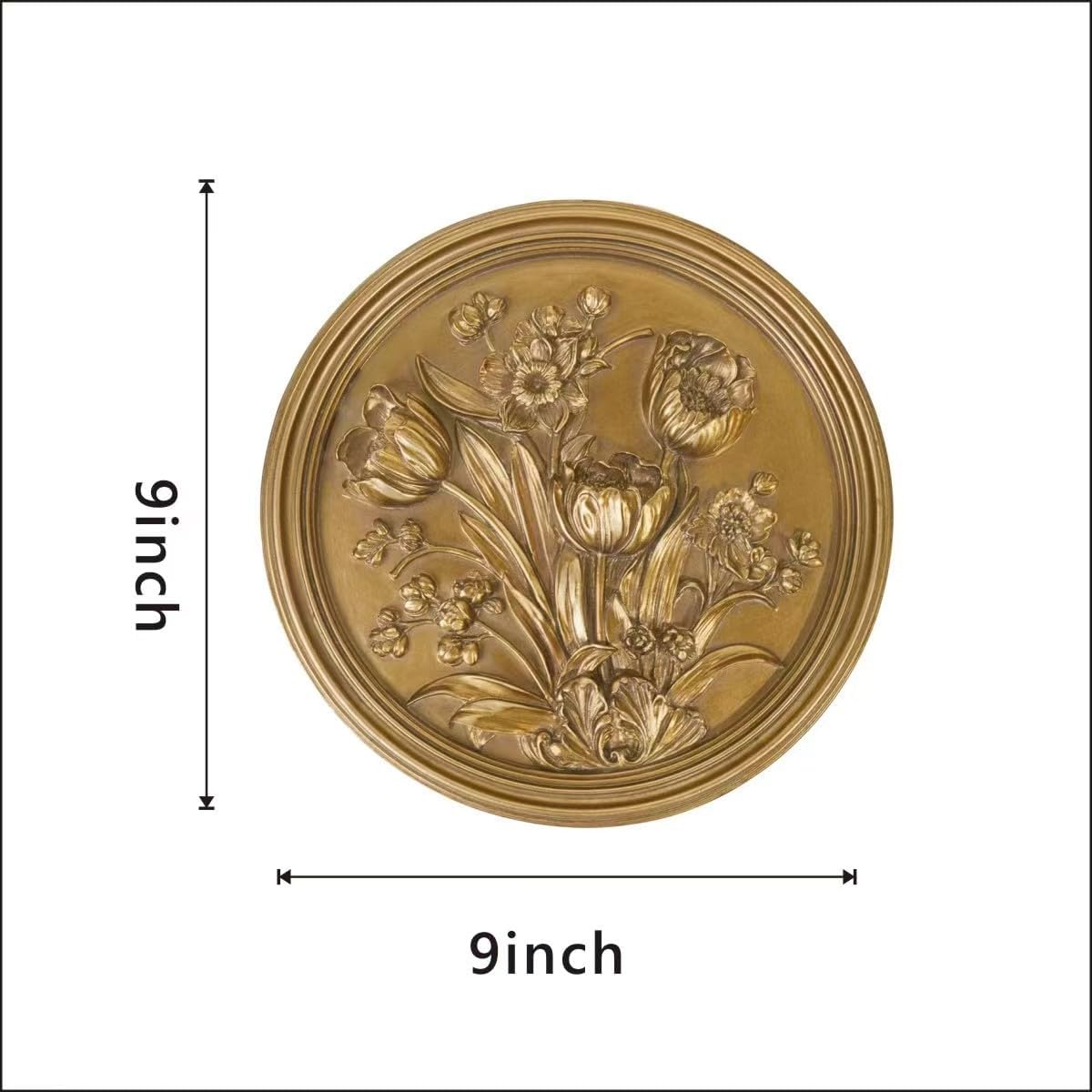 Vintage Wall Sculpture / Antique Gold