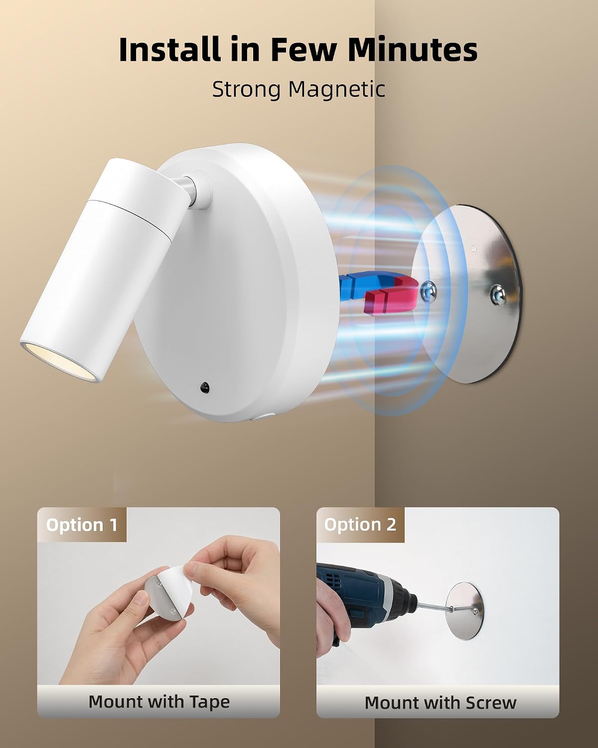 EZVALO Spot Lights Indoor, 5500mAh Rechargeable Picture Lights with Remote, Wireless Mini Art Accent Spotlights with