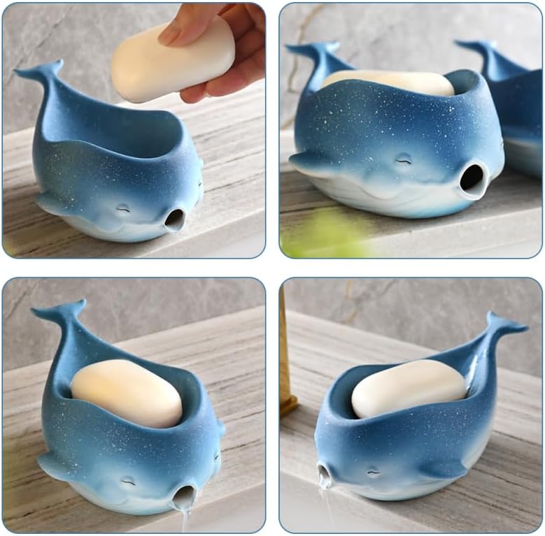 Self-Draining Design Bathroom Soap Holder Tray