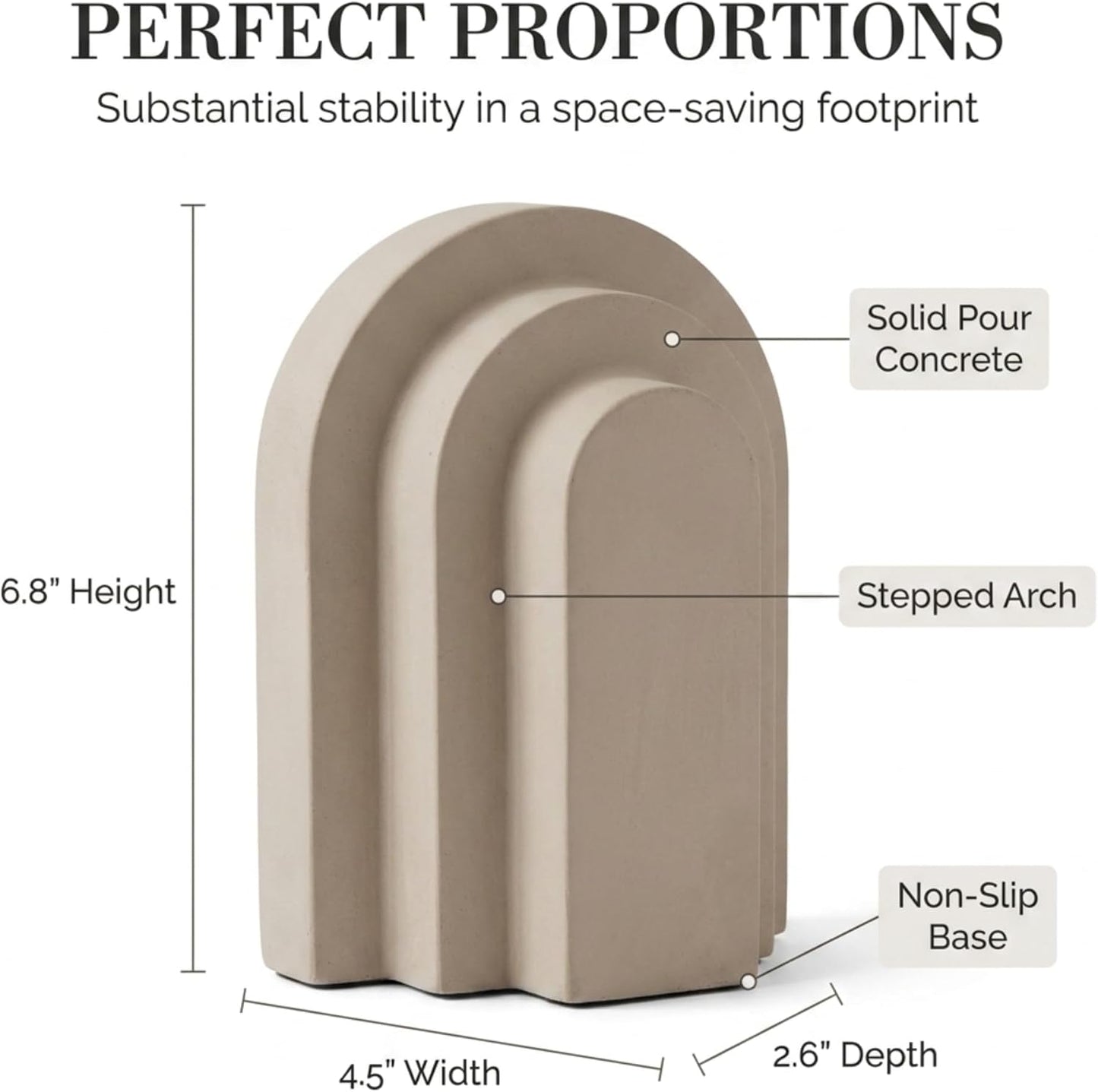 Book Ends / Concrete Heavy Book Ends Decorative