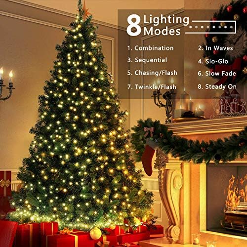 Brizled Outdoor Christmas Lights, 78.74 ft 240 LED Warm White String Lights