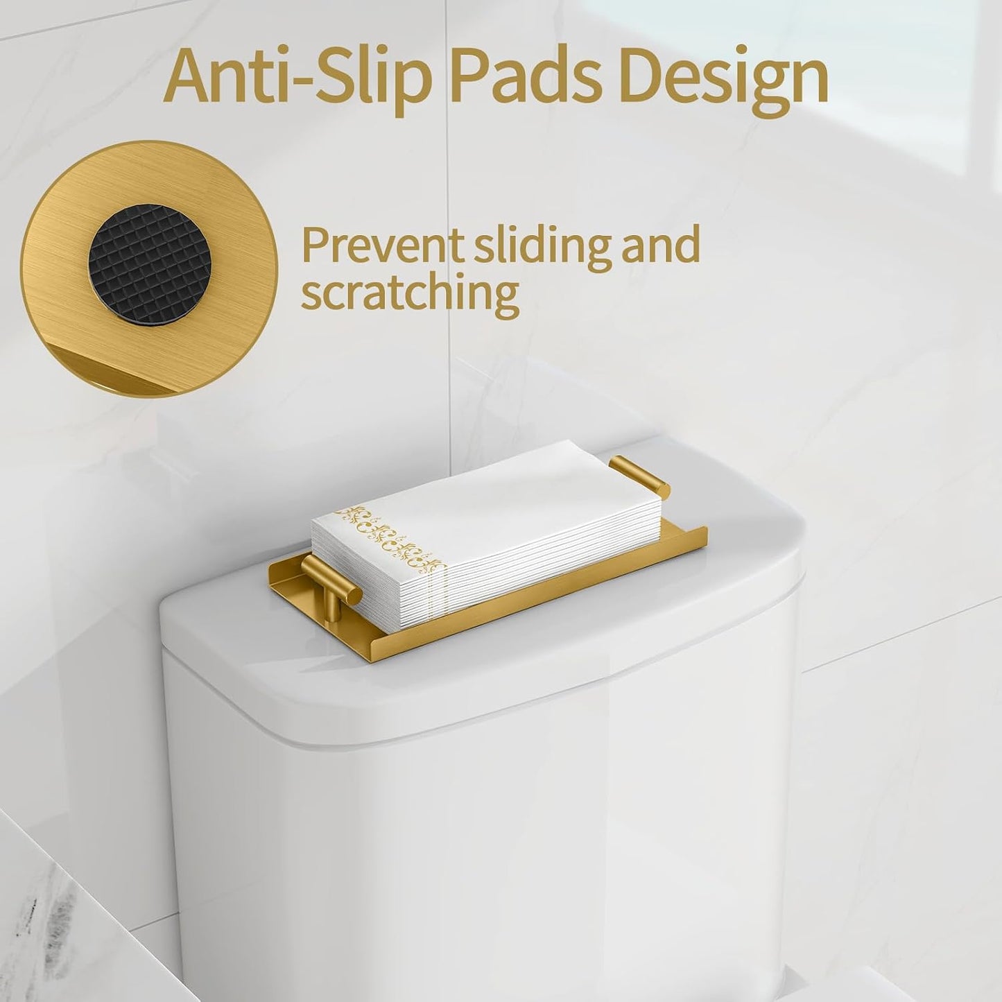 Napkin Holder / Guest Napkin Holders / Gold / Metal