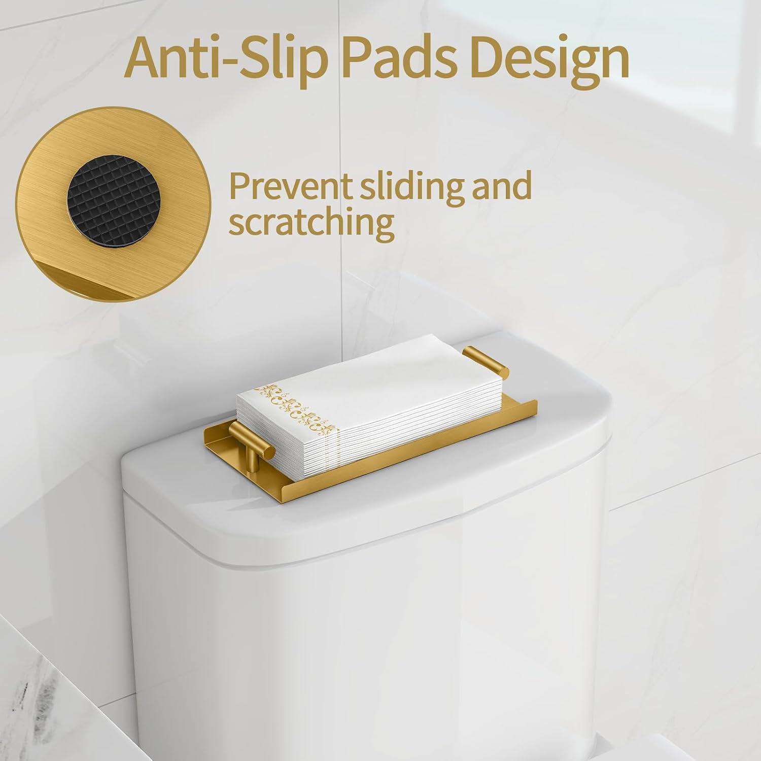 Napkin Holder / Guest Napkin Holders / Gold / Metal