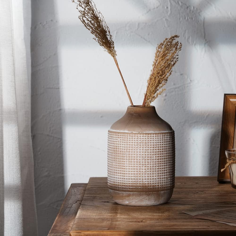 Sand Glaze Finish Boho Vase / Jo-gs17132-beige