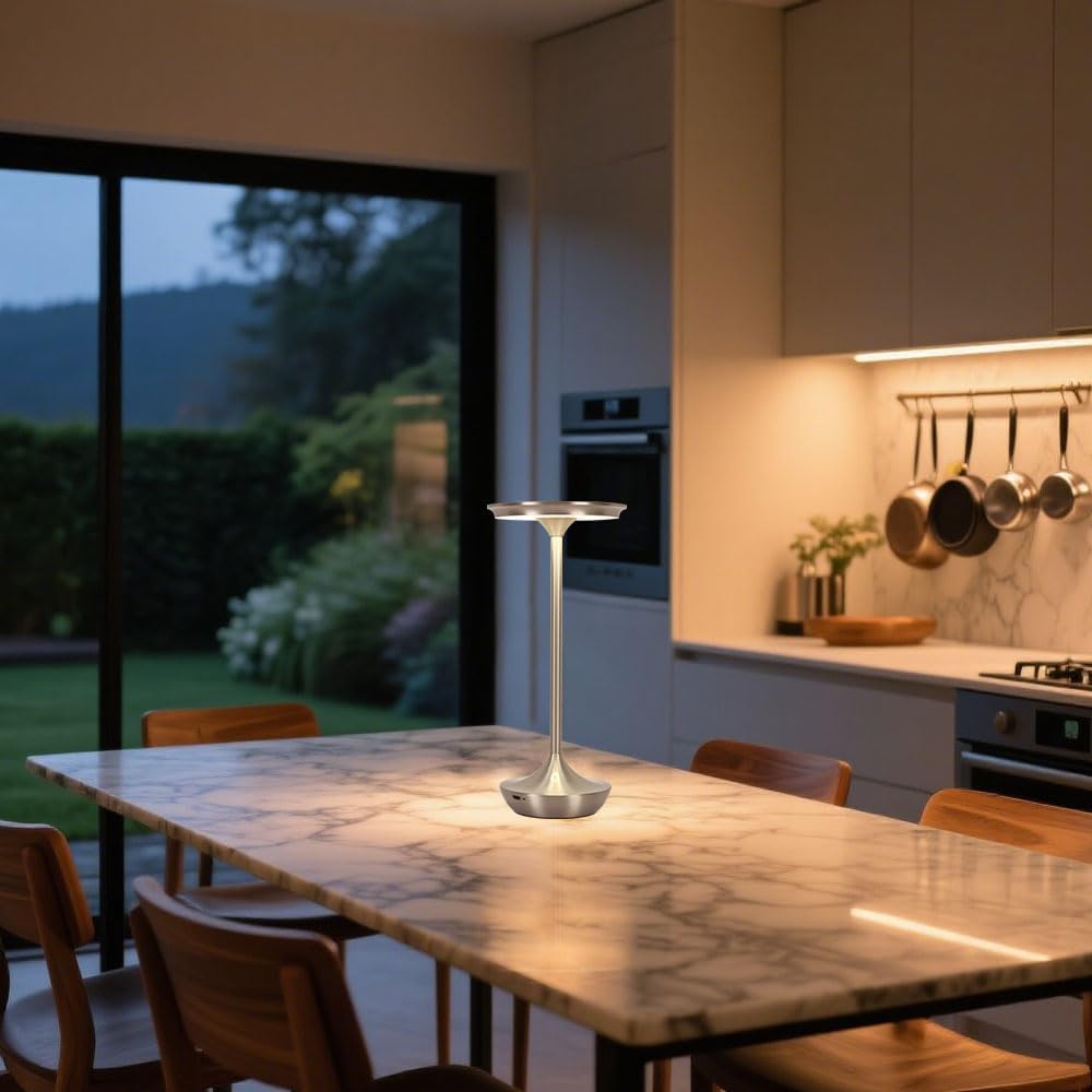 EJQ Cordless Table Lamp Rechargeable, 6000mAh Battery Operated LED Table Lights Outdoor Portable Touch Dimmable Table