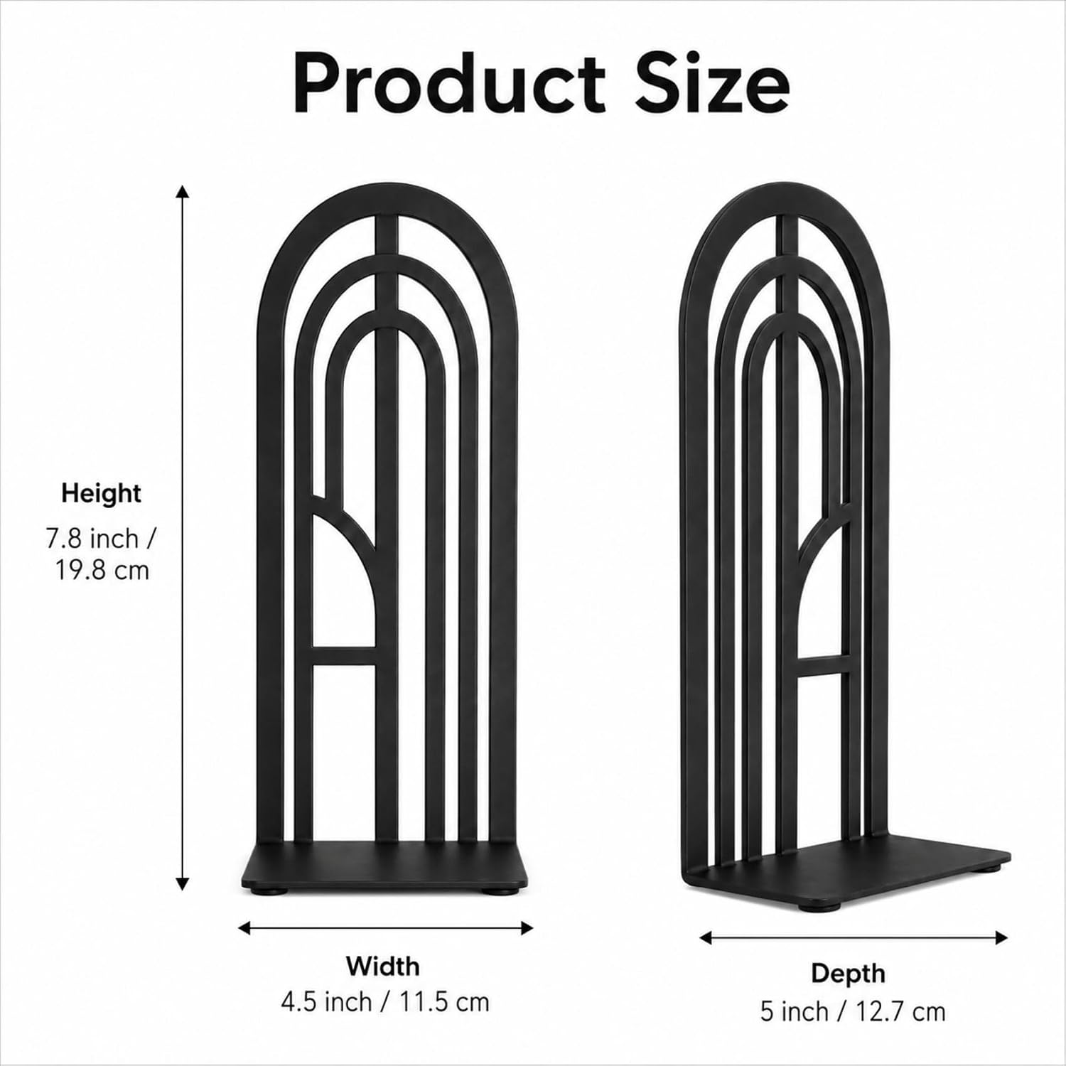 Black Metal Bookends / Black Arch