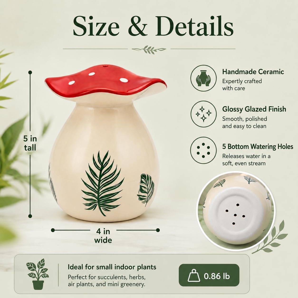 Handmade Ceramic Watering Bell / 2023red
