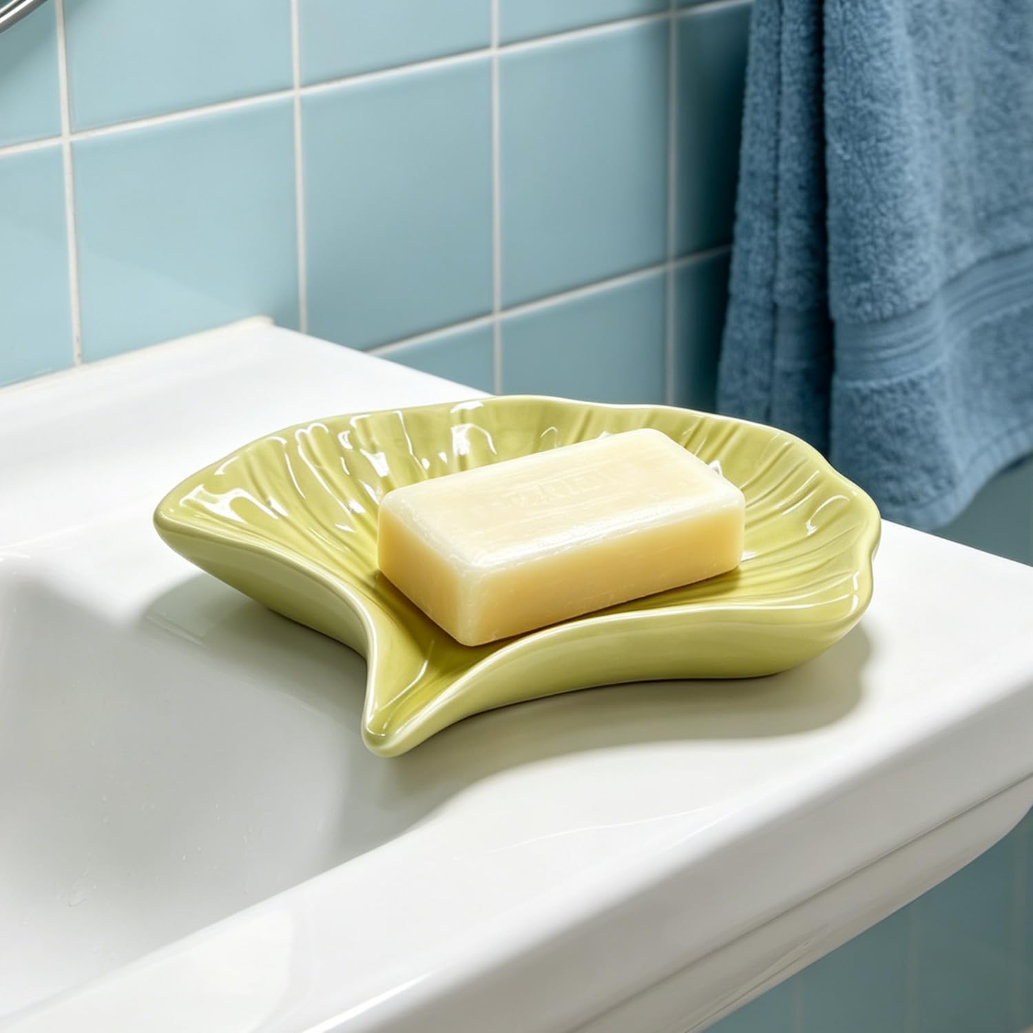 Ceramic Soap Holder / Green