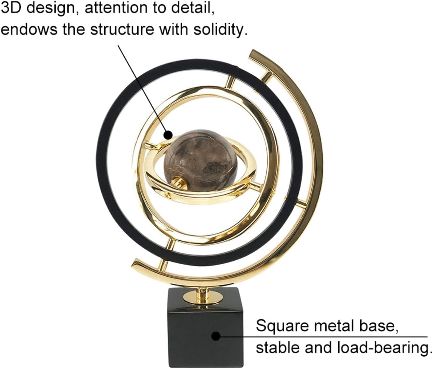 Rectangle Stand & Gold / Art Deco / Black