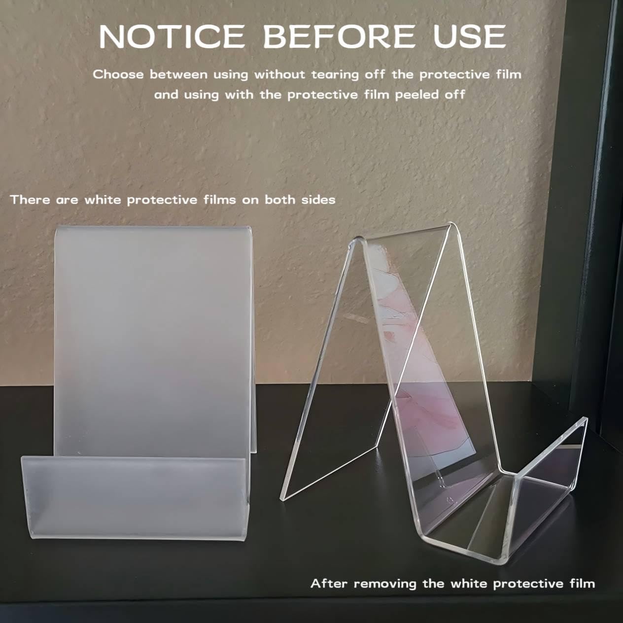 Clear Acrylic Book Stands for Display Album / Clear Large / Set of 10