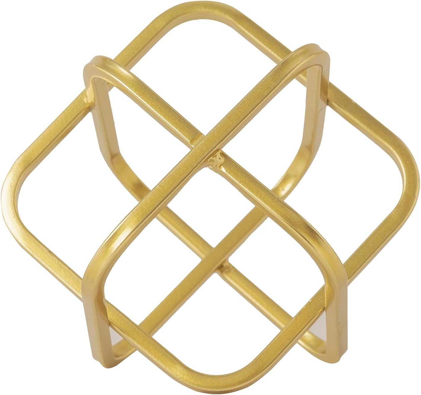 Modern Square Decorative Sphere / Gold Square-5.5in