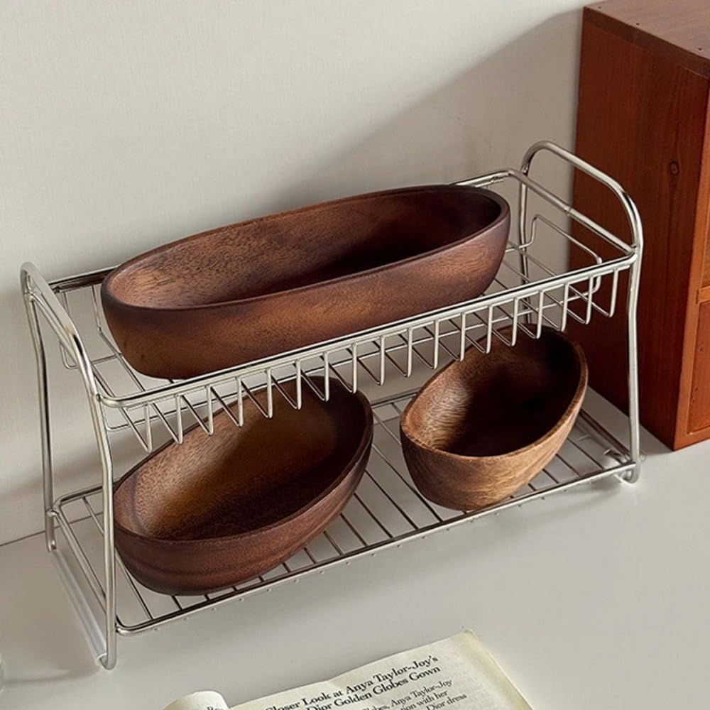Rustic Wooden Storage Organizer Key Soap and Jewelry Display Tray / Brown Small