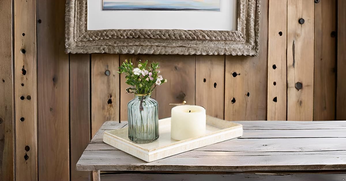 Decor Tray / Decorative Coffee Table Tray / Rustic Luxe