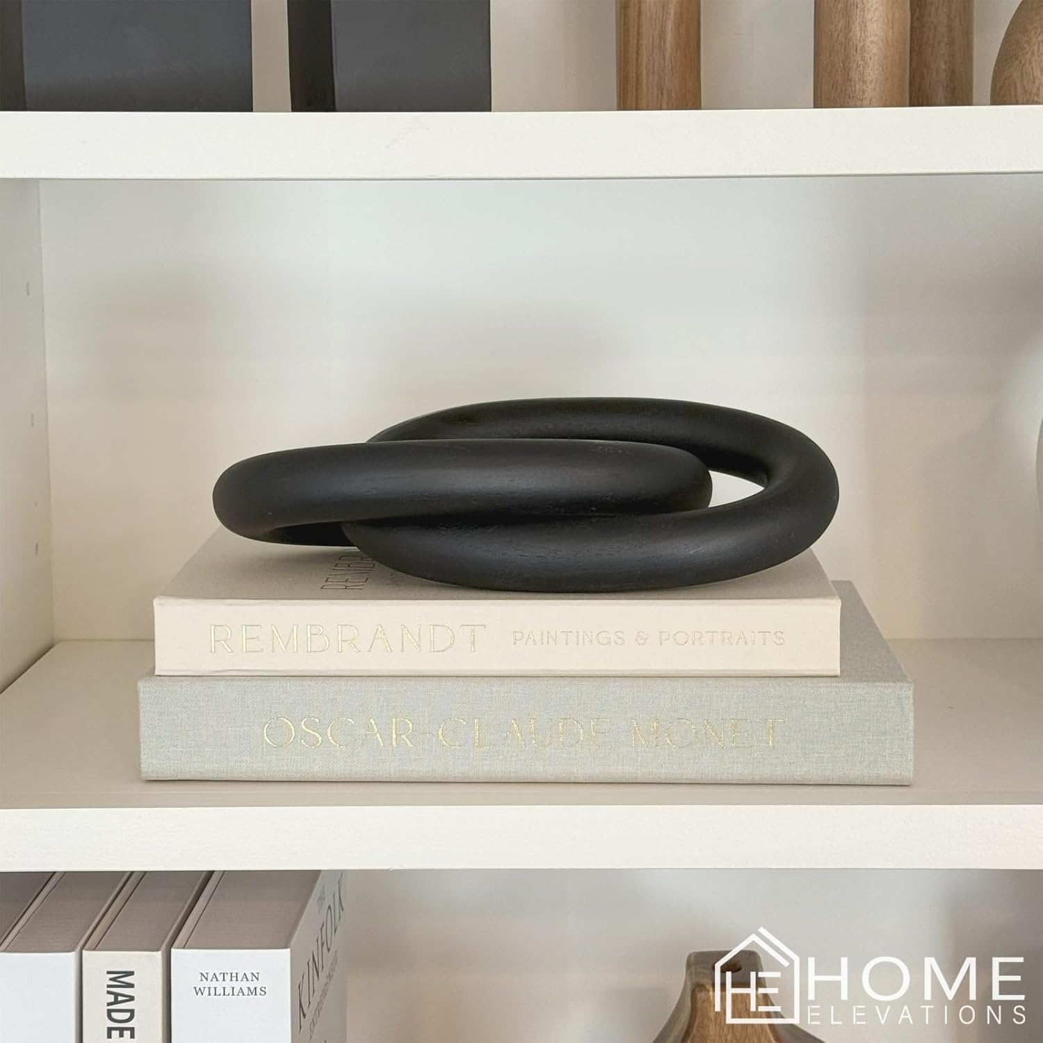 Wood Chain Link Decor / Black