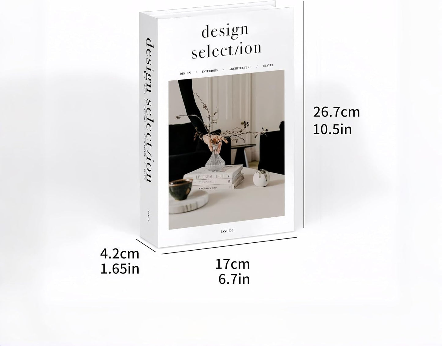 Modern Faux Books / White / Set of 3