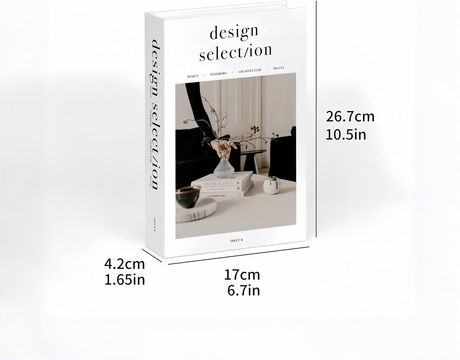 Modern Faux Books / White / Set of 3