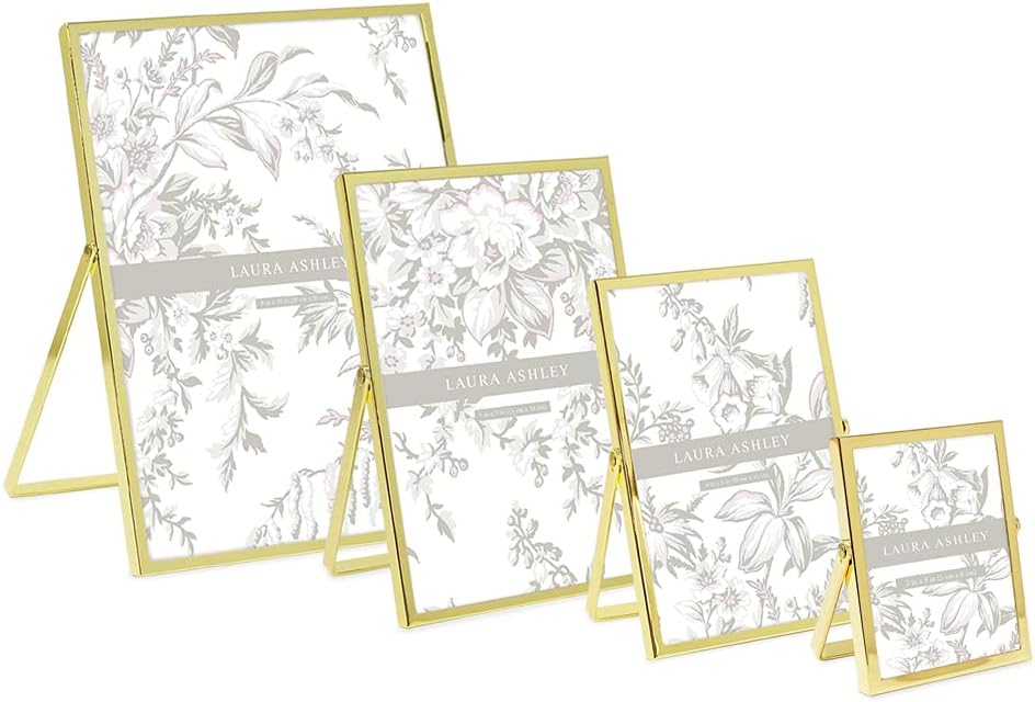 Flat Metal Picture Frame / 2 x 3 / Vertical / Gold