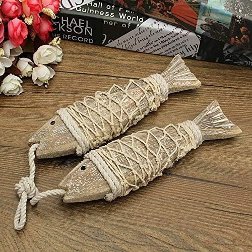 Rustic Nautical Wooden Fish Decor / S