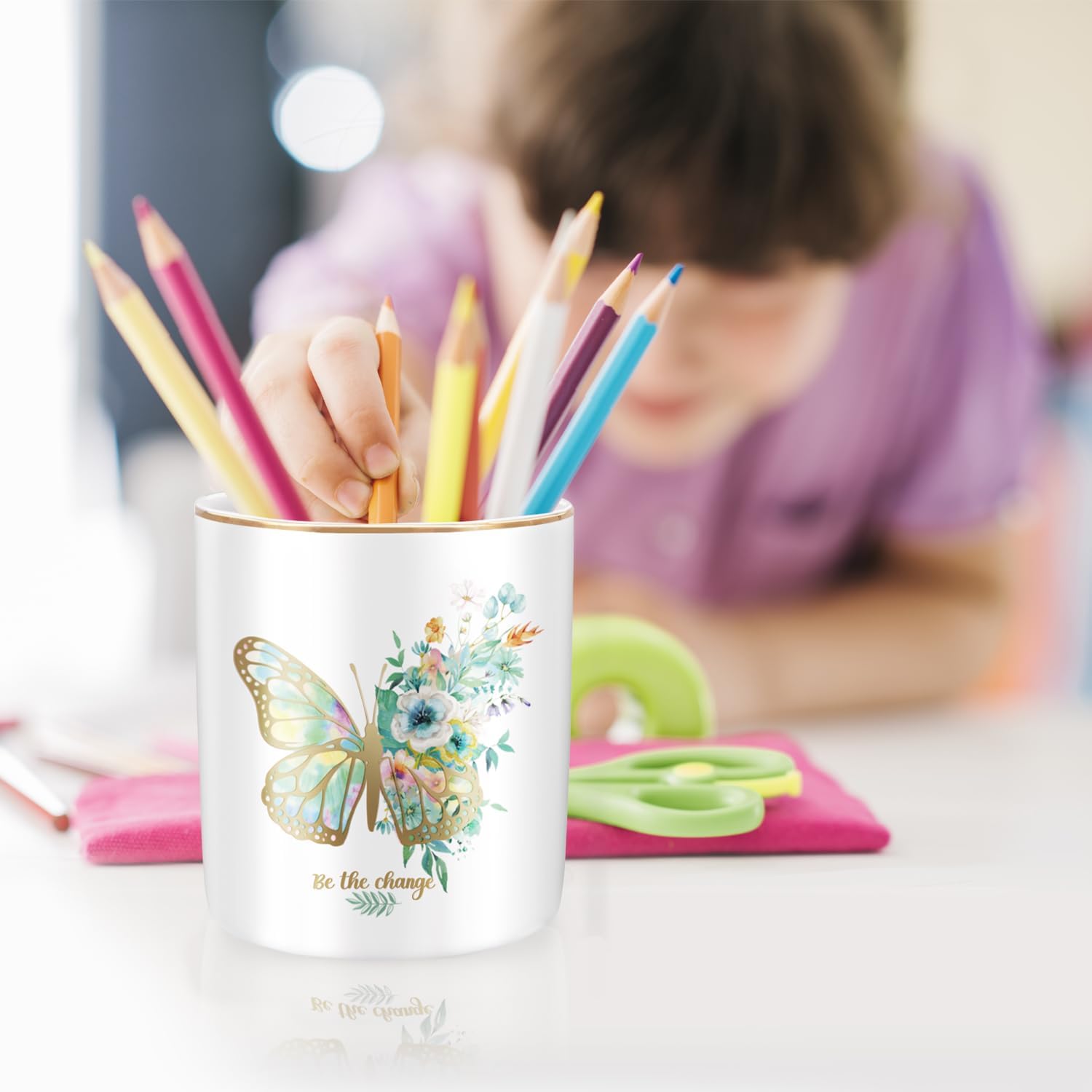 Simple&Modern Style Makeup Organizer / Butterfly Pattern