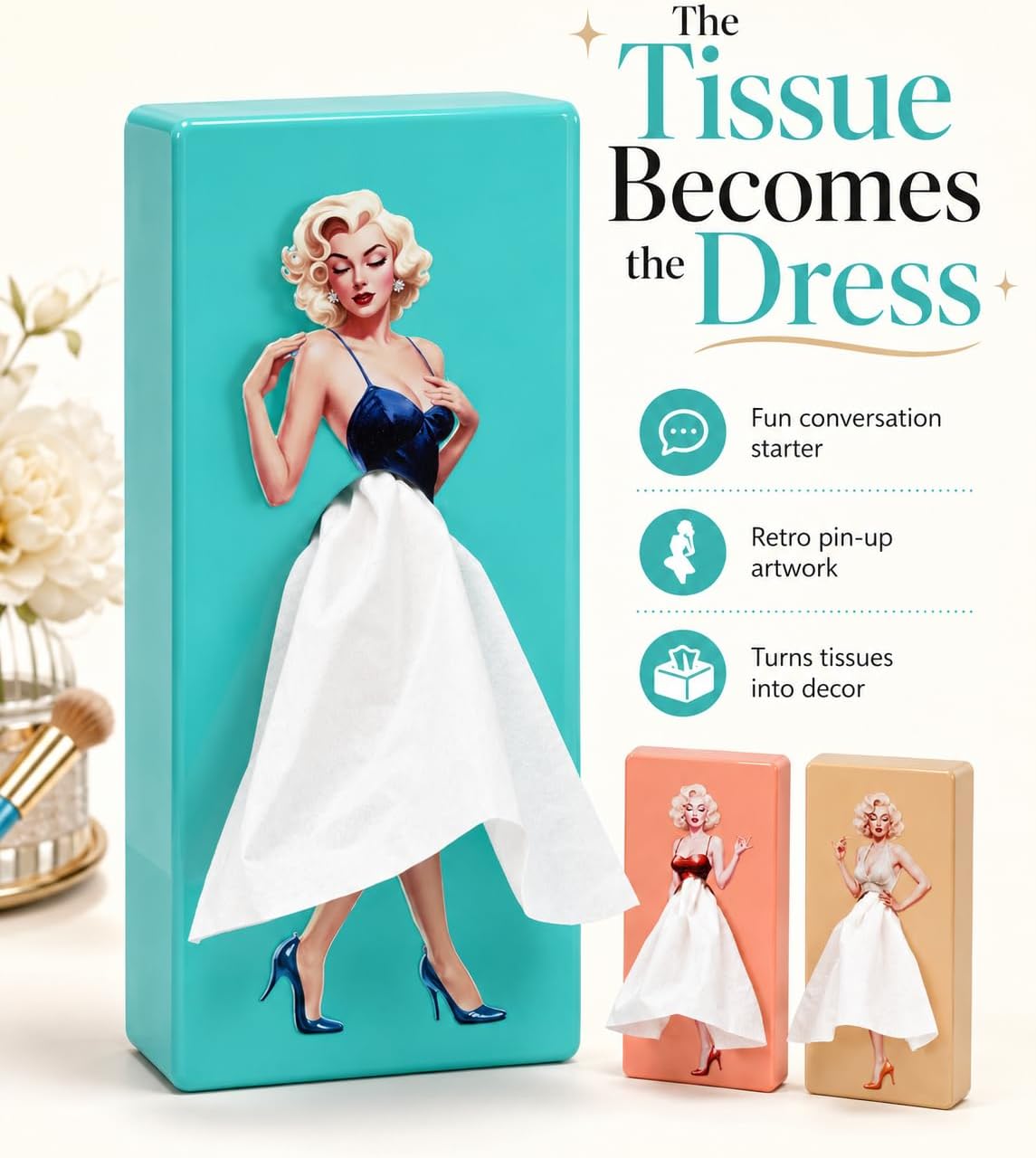 Lady Skirt Tissue Box Cover