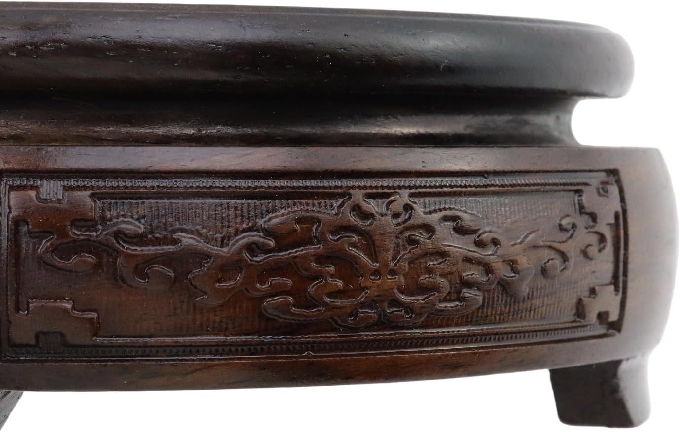 Wooden Display Stand Base " Wood Carved Craft Pedestal Traditional Wooden Base / 4 x 4 / Round