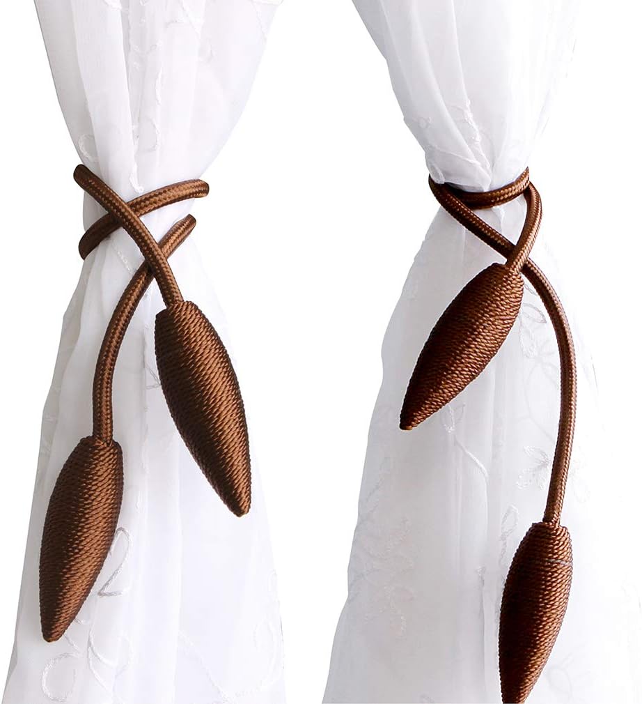 Valea Home 4 Pieces Curtain Tiebacks Clips Creative Window Drape Twist Tie Backs European Style Custom Made Curtain
