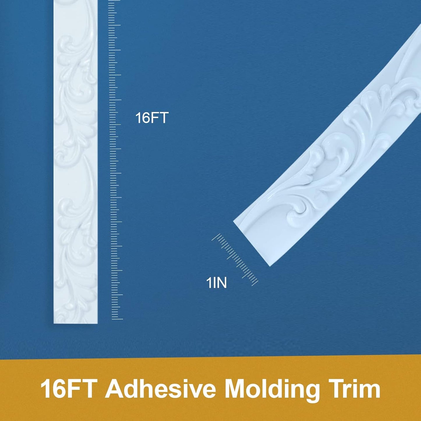 Flexible Molding Trim Wall Trim Self Adhesive / White