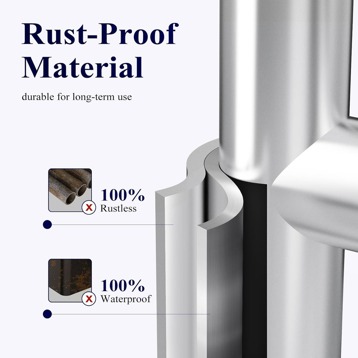 Kitsure Metal Toilet Paper Holder Free Standing, Medium, Silver | Rustproof Toilet Paper Stand for 4 Rolls, Bathroom